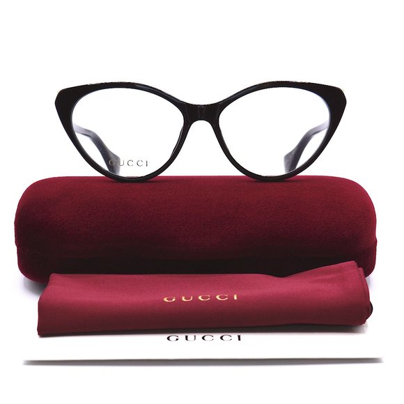NEW GUCCI GG1013O 001 BLACK AUTHENTIC EYEGLASSES FRAME - Picture 4 of 11